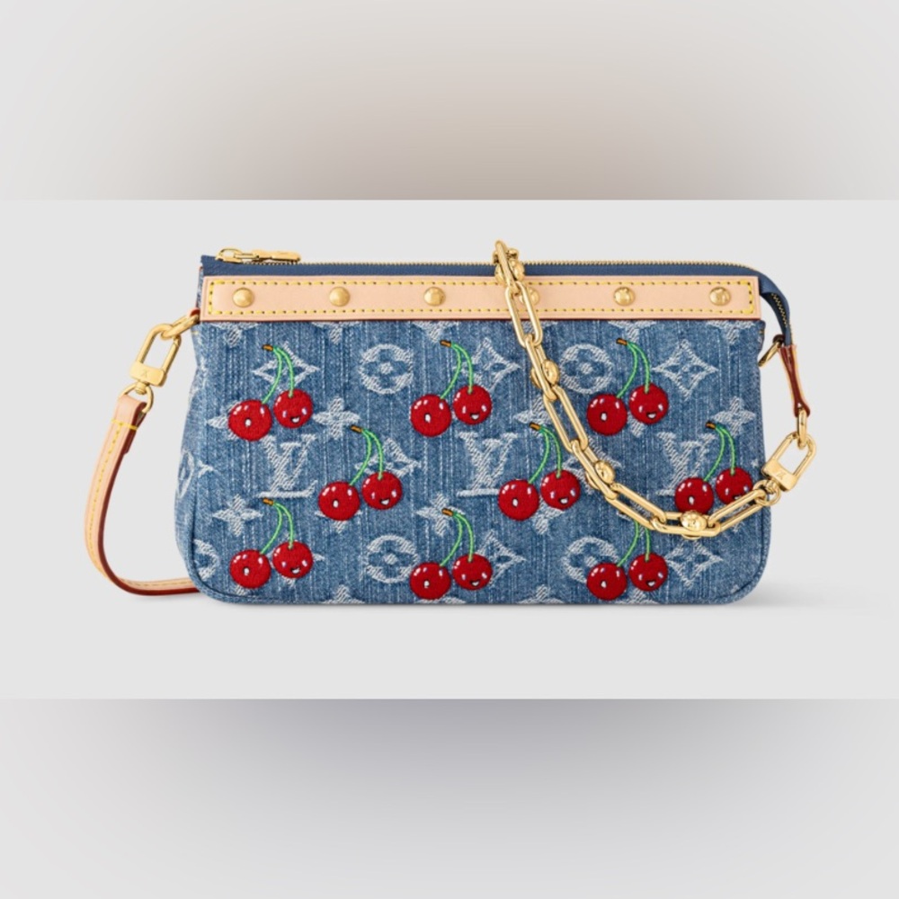 Louis Vuitton x Takashi Murakami cherries denim bag 2025 release
NWT
Full set